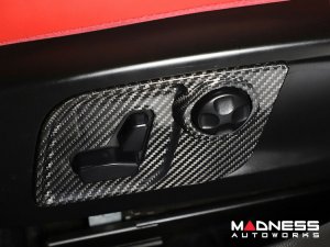 Maserati Quattroporte Interior Trim - Carbon Fiber - Seat Adjuster Switch Cover Trim Set - Feroce Carbon Maserati Quattroporte Interior Trim - Carbon Fiber - Seat Adjuster Switch Cover Trim Set - Feroce Carbon